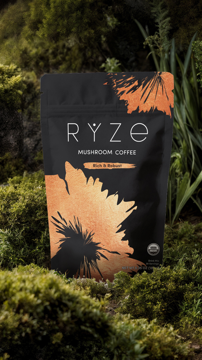 RYZE — BOLD update: brand identity & packaging by Inga Romanenko.