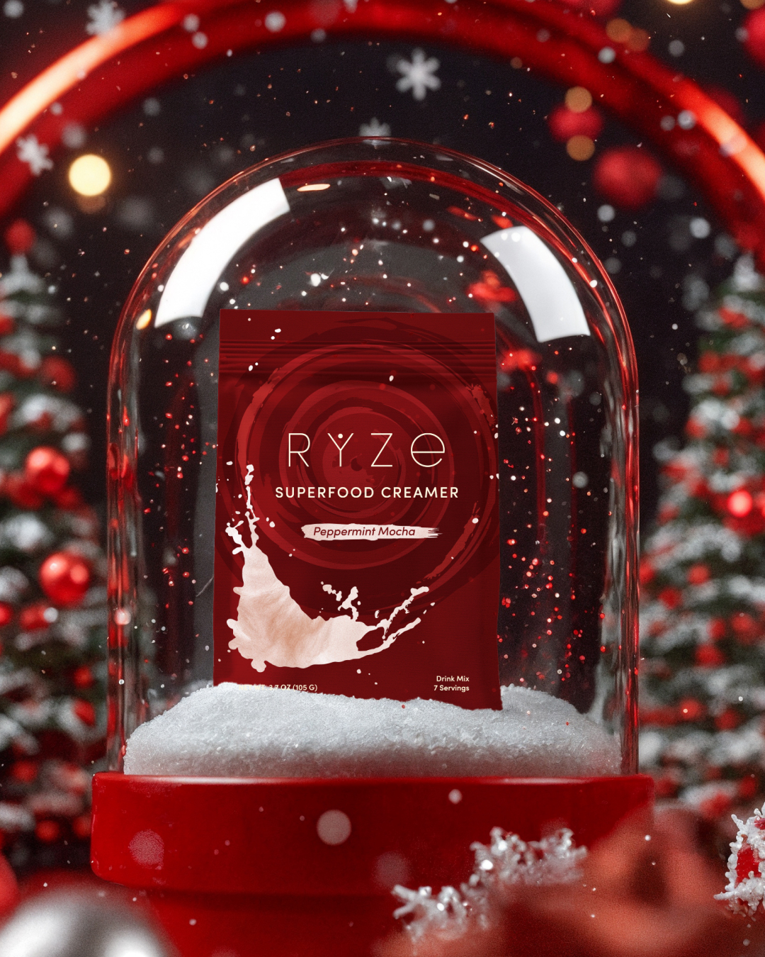 Ryze Mushroom Peppermint creamer pouch
