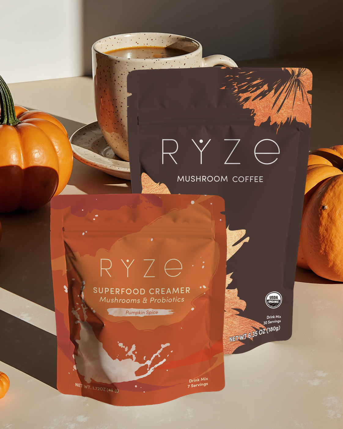 Ryze Mushroom Pumkin creamer pouch
