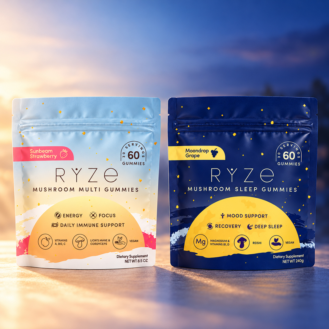 Ryze Mushroom gummies pouch